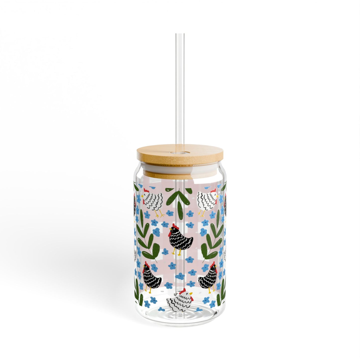 Sassy Chicken Glass Sipper