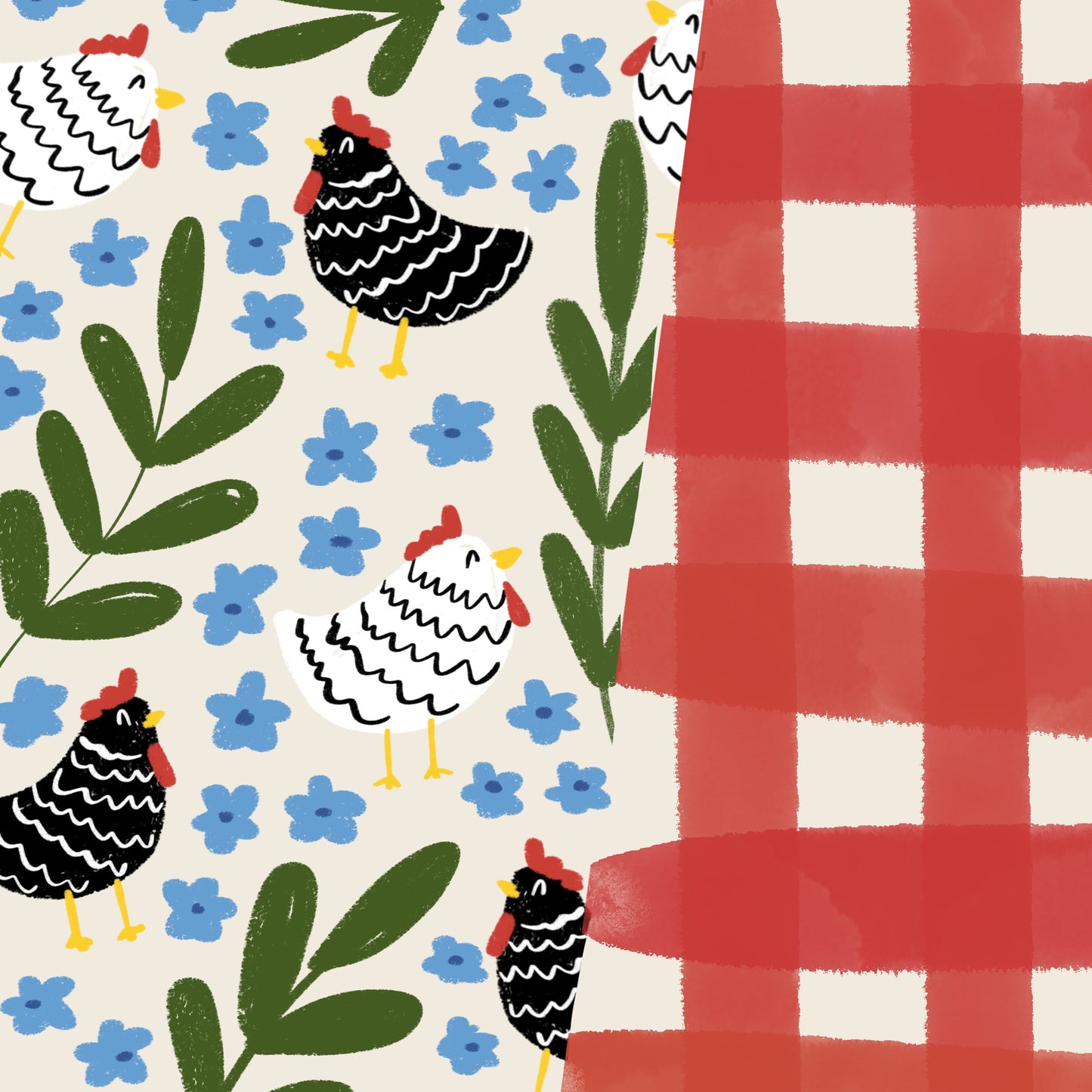 Cocoa Mug - Florals, Fruits, & Friends