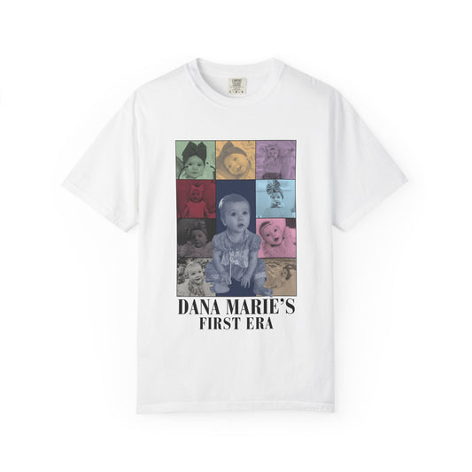 Photo Collage T‑Shirt — "Dana Marie's First Era" Vintage Baby Album Tee