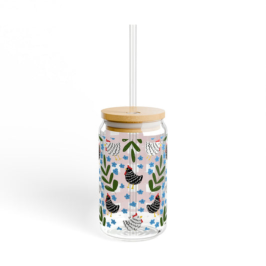 Sassy Chicken Glass Sipper