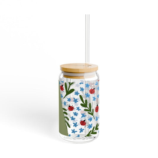 Ladybug Glass Sipper