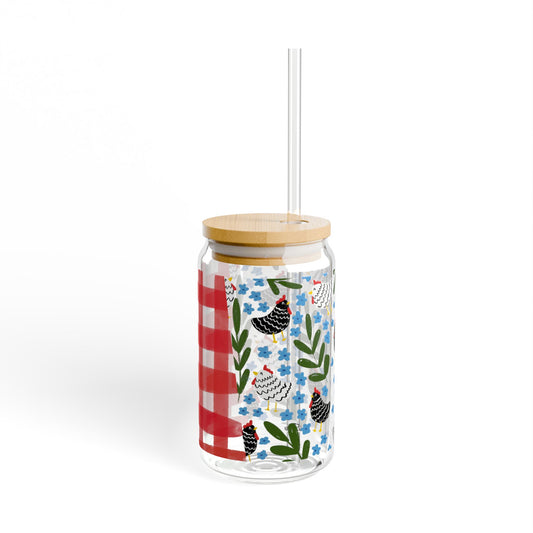 Sassy Chicken Glass Sipper
