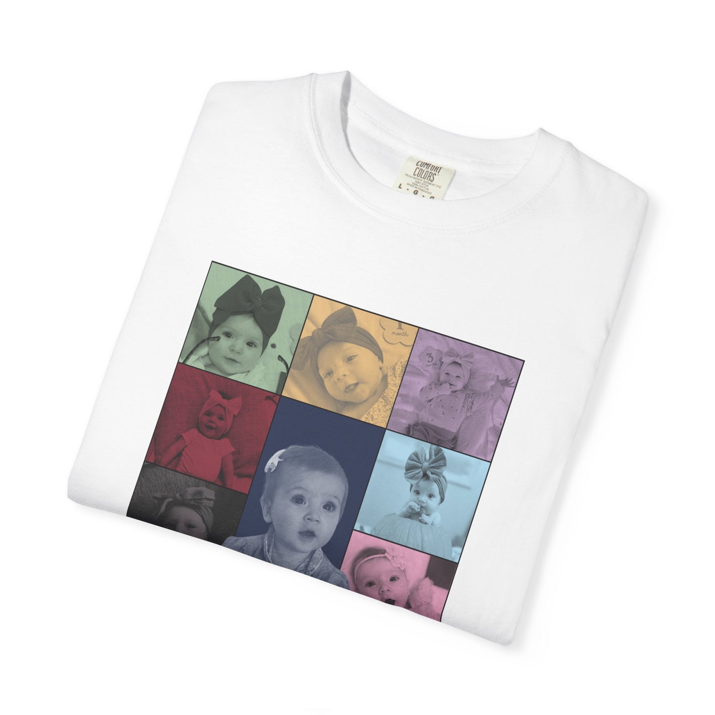 Photo Collage T‑Shirt — "Dana Marie's First Era" Vintage Baby Album Tee