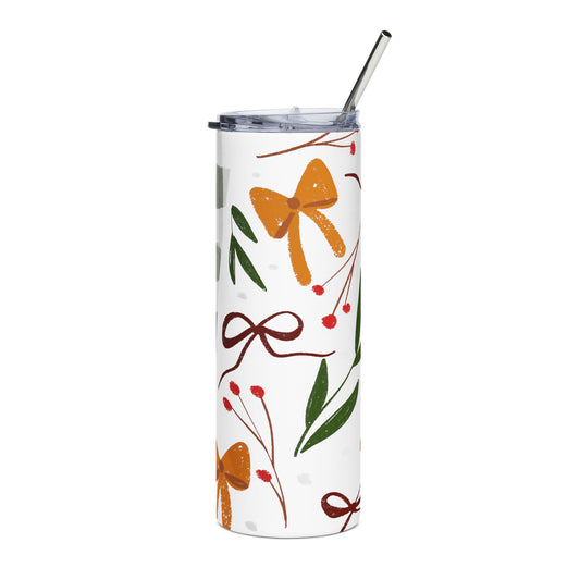 Gingham & Bows Stainless Steel Tumbler | 20oz