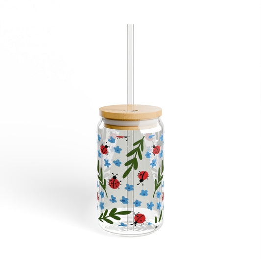 Ladybug Glass Sipper