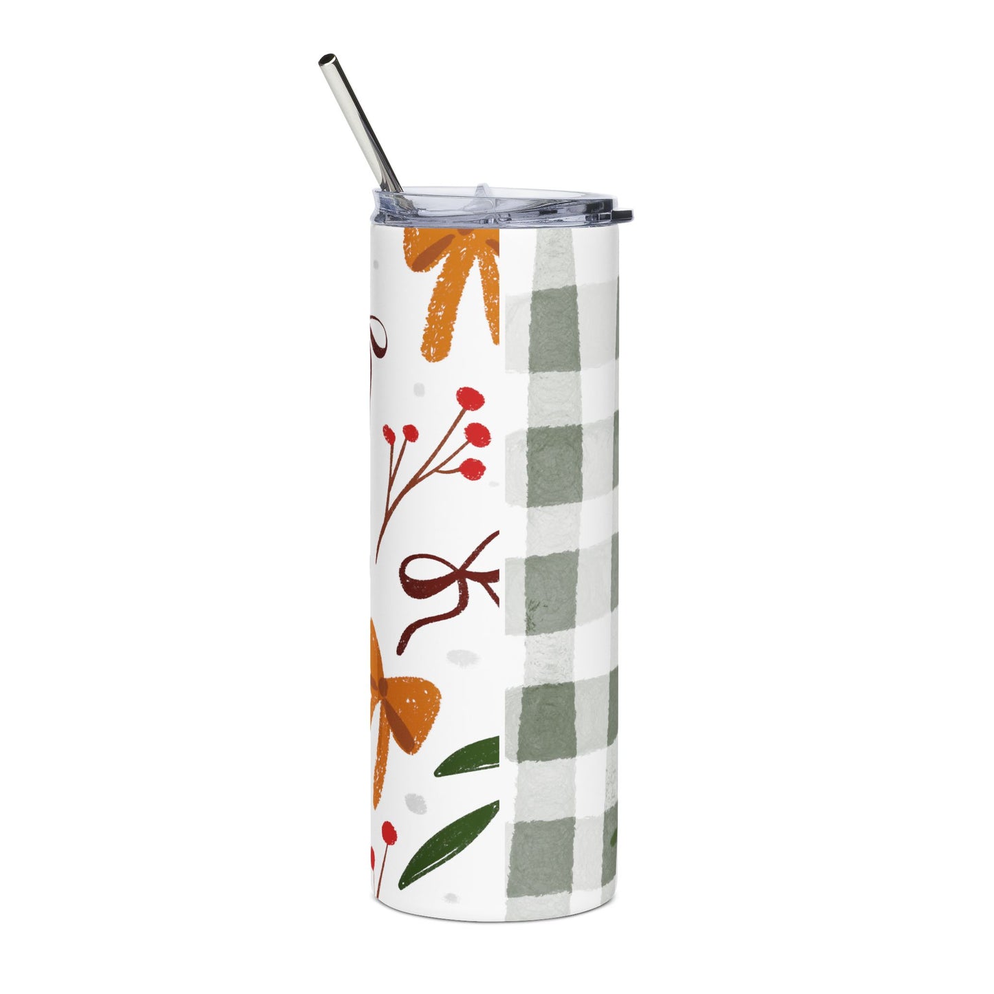 Gingham & Bows Stainless Steel Tumbler | 20oz